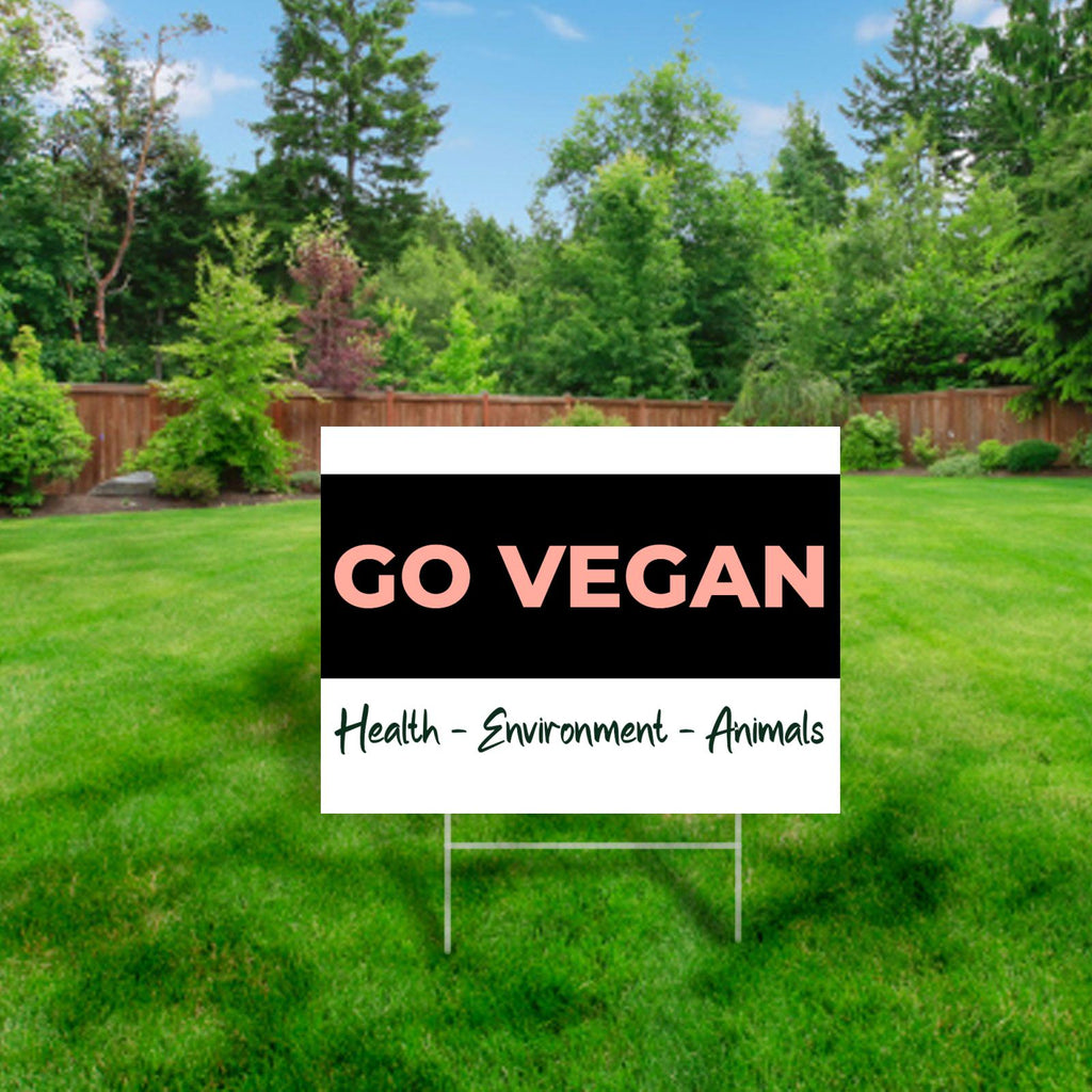 vegan yard sign